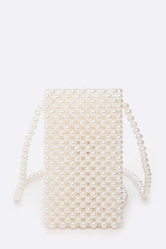 Iconic Pearl Beaded Phone Bag