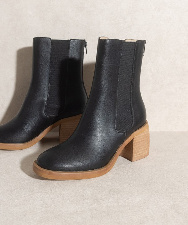 The Olivia Chelsea Block Heel Booties