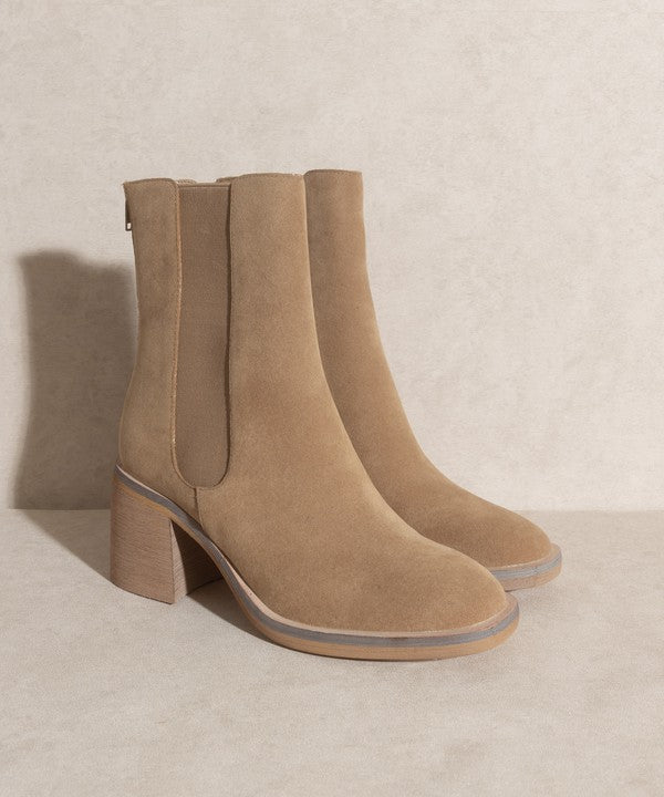 The Olivia Chelsea Block Heel Booties