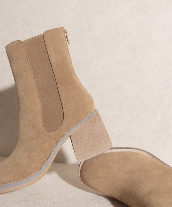 The Olivia Chelsea Block Heel Booties