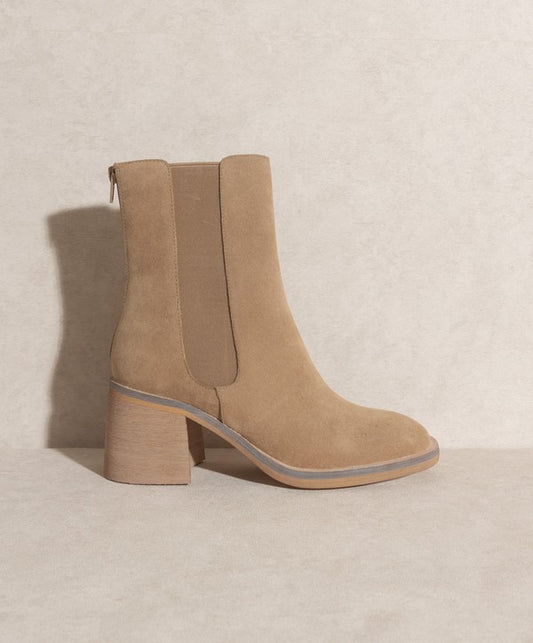 The Olivia Chelsea Block Heel Booties