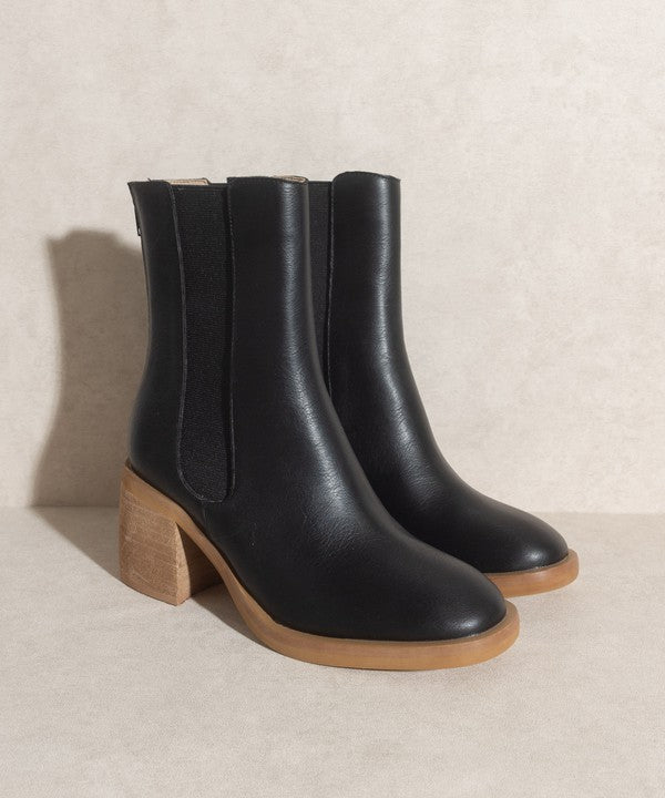 The Olivia Chelsea Block Heel Booties