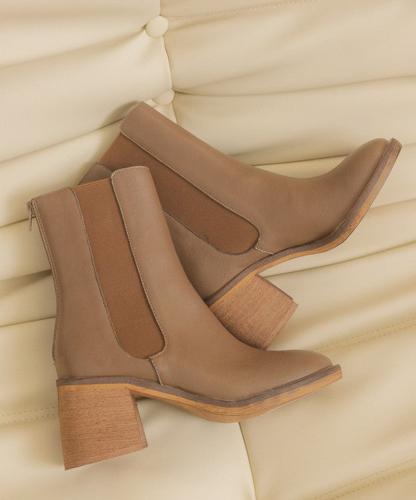 The Olivia Chelsea Block Heel Booties