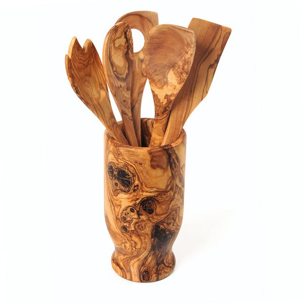 Olive Wood Kitchen Servers Set (6-Piece)