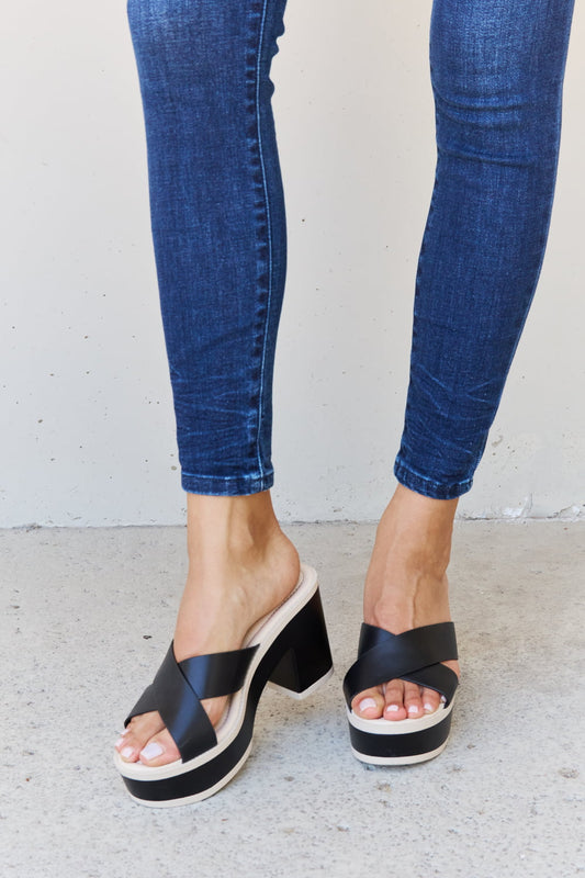 Black Open Toe Sandals