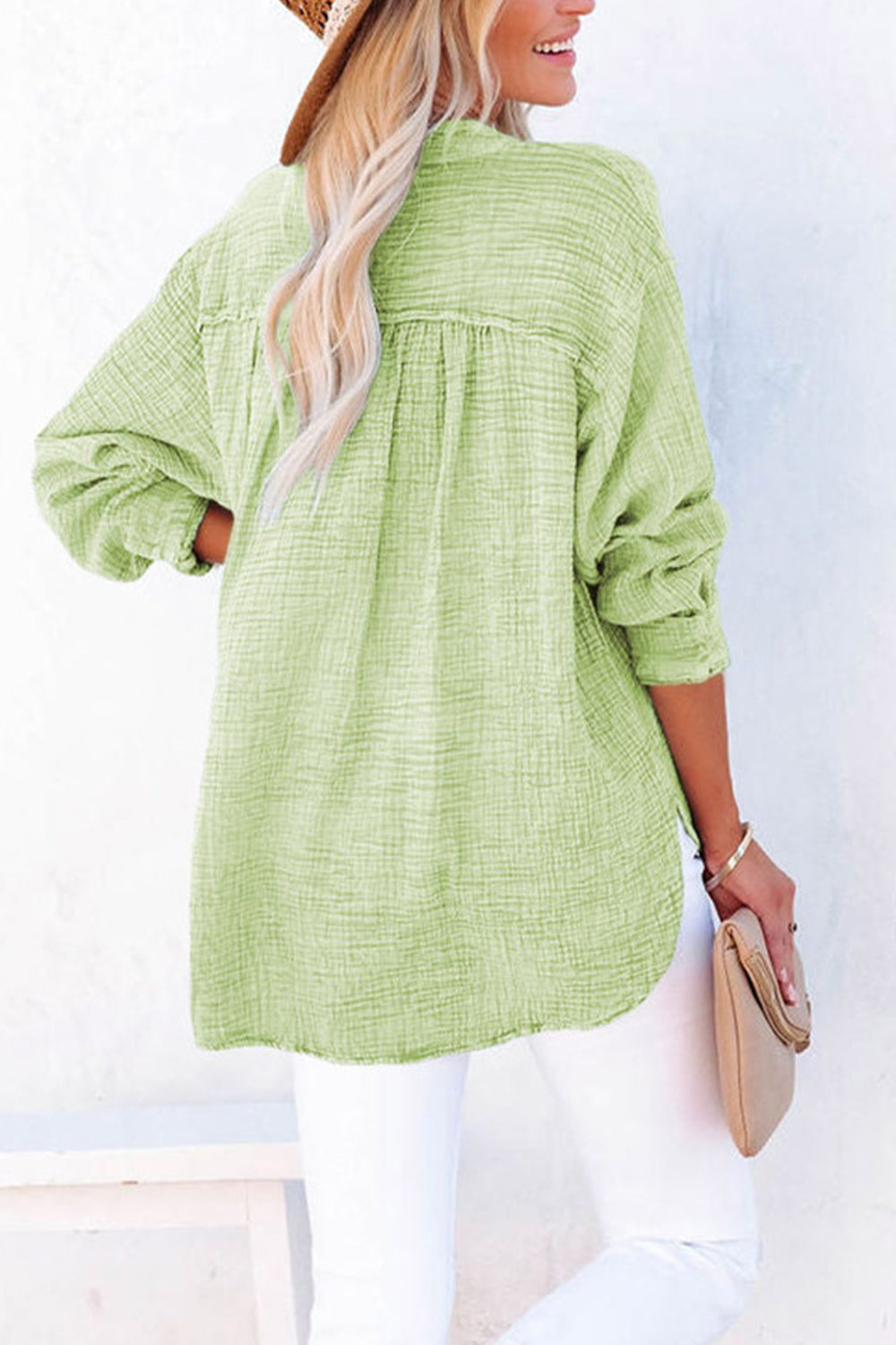 Long Sleeve Cotton Blouse