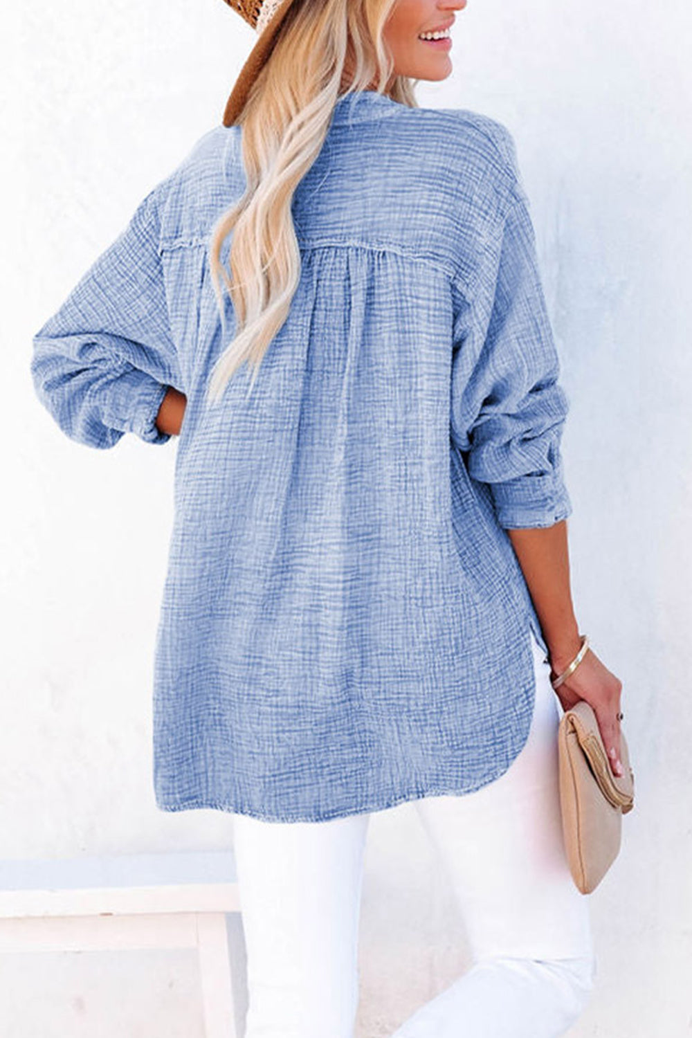 Long Sleeve Cotton Blouse