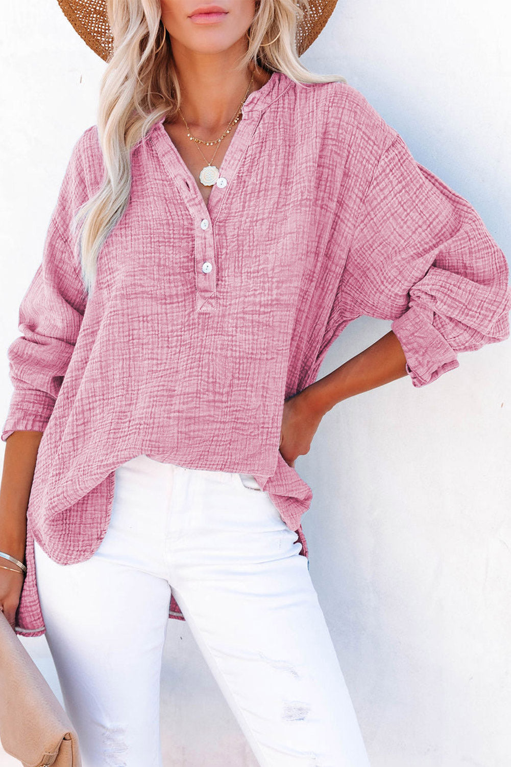 Long Sleeve Cotton Blouse